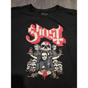 Ghost Band Eating Pie Black Shirt Size XL